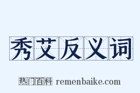 秀艾反义词是什么意思的图片